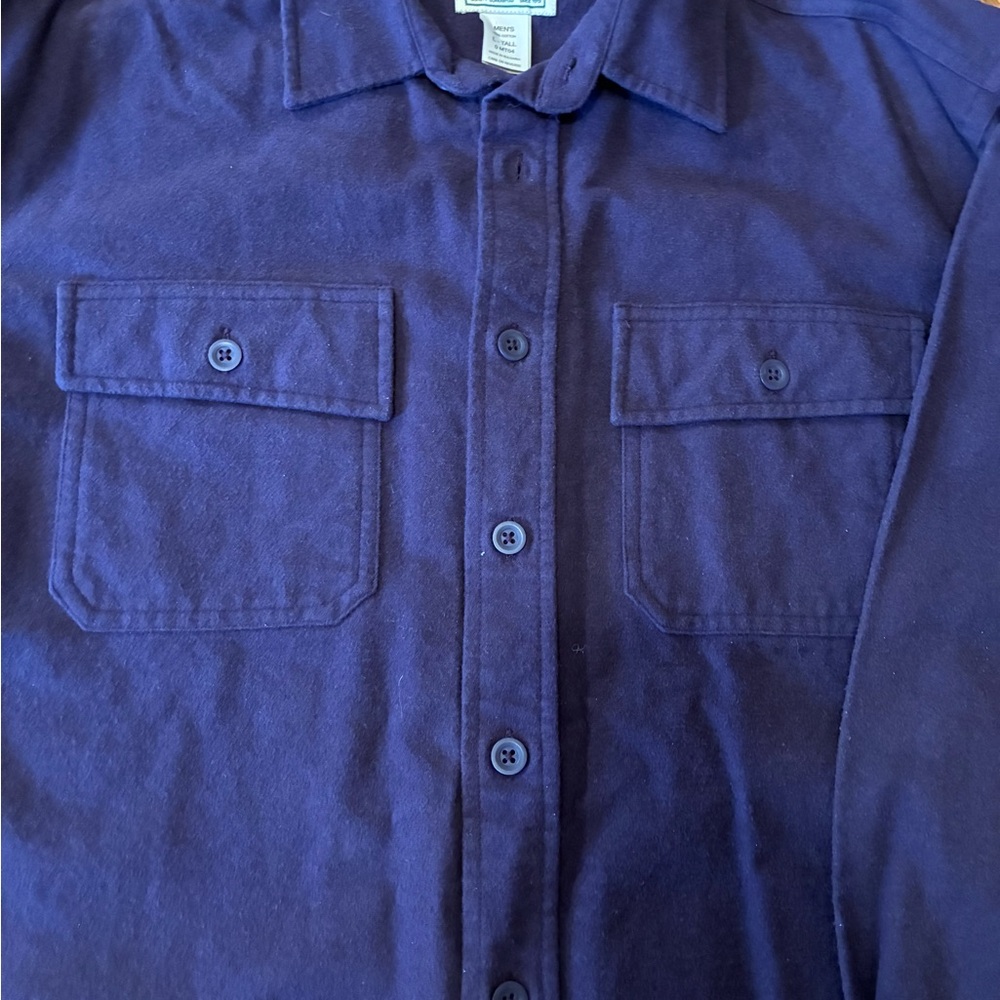 L.L. Bean Men's Purple Cotton Shirt